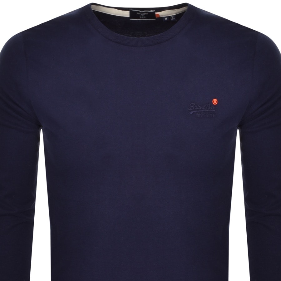 Alternative Image for ProductSuperdry Vintage Long Sleeved T Shirt Navy2
